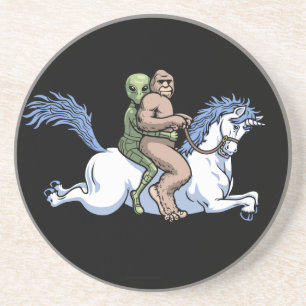 Bigfoot, Alien, Unicorn Underlägg Sandsten