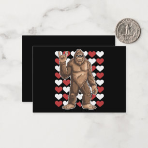 Bigfoot Alla hjärtans dag Roliga hjärtan Sasquatch Anteckningskort