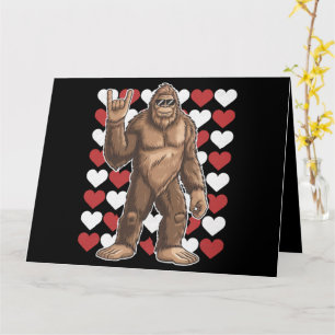Bigfoot Alla hjärtans dag Roliga hjärtan Sasquatch Kort