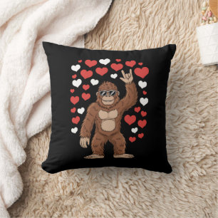 Bigfoot Alla hjärtans dag Roliga hjärtan Sasquatch Kudde