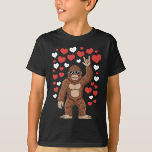 Bigfoot Alla hjärtans dag Roliga hjärtan Sasquatch T Shirt