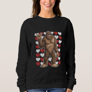 Bigfoot Alla hjärtans dag Roliga hjärtan Sasquatch T Shirt