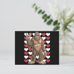 Bigfoot Alla hjärtans dag Roliga hjärtan Sasquatch Vykort