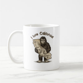 Bigfoot älskar Kalifornien-mugg Kaffemugg