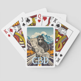 Bigfoot Älskar Kalifornien Spelkort med Monogram