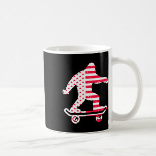 Bigfoot America Flag Skateboarders Skateboardåknin Kaffemugg