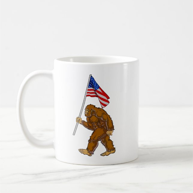 Bigfoot American Flagga Kaffemugg (Vänster)