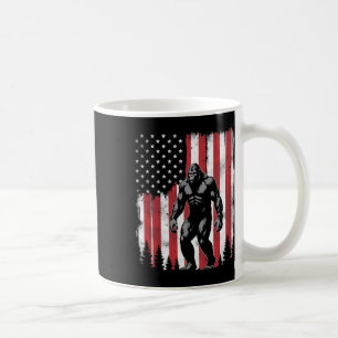 Bigfoot American USA flagga Patriotic 4:e juli Kaffemugg