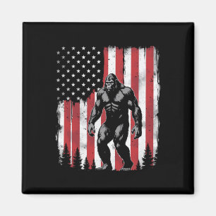 Bigfoot American USA flagga Patriotic 4:e juli Magnet