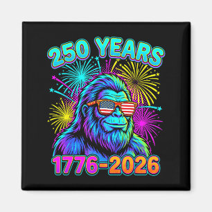 Bigfoot amerikansk flagga 250:e 1776 2026 patrioti magnet
