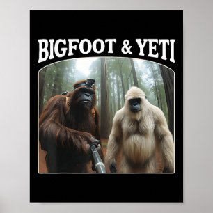 Bigfoot & Yeti Roliga Sasquatch Bigfoot Vlogga Poster