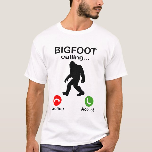 Bigfoot-anrop avbryts eller accepteras Halloween T Shirt (Framsida)