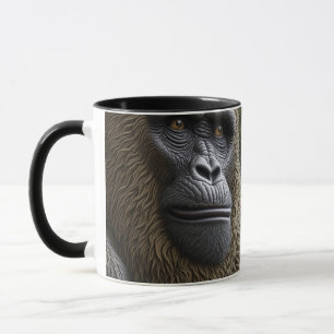 Bigfoot Ansikte Närbild Gorilla, Skunk Ape Mugg