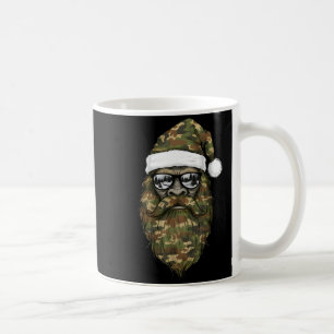 Bigfoot-ansikte Solglasögon Santa jul Kamouflage X Kaffemugg