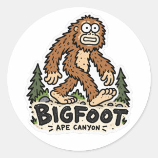 Bigfoot Ape Canyon Washington Kryptid-dekal Runt Klistermärke