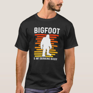 Bigfoot är min drickande Buddy Retro Sasquatch T Shirt