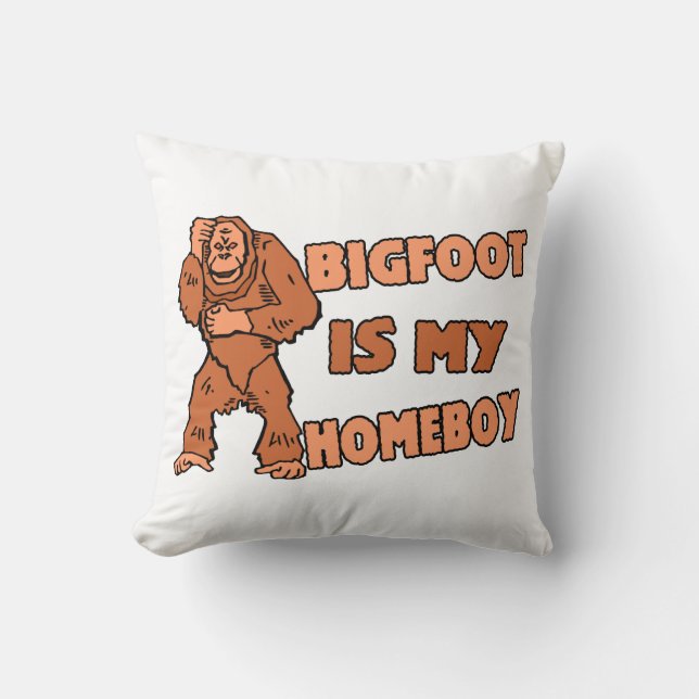 Bigfoot är min Homeboy Kudde (Framsida)