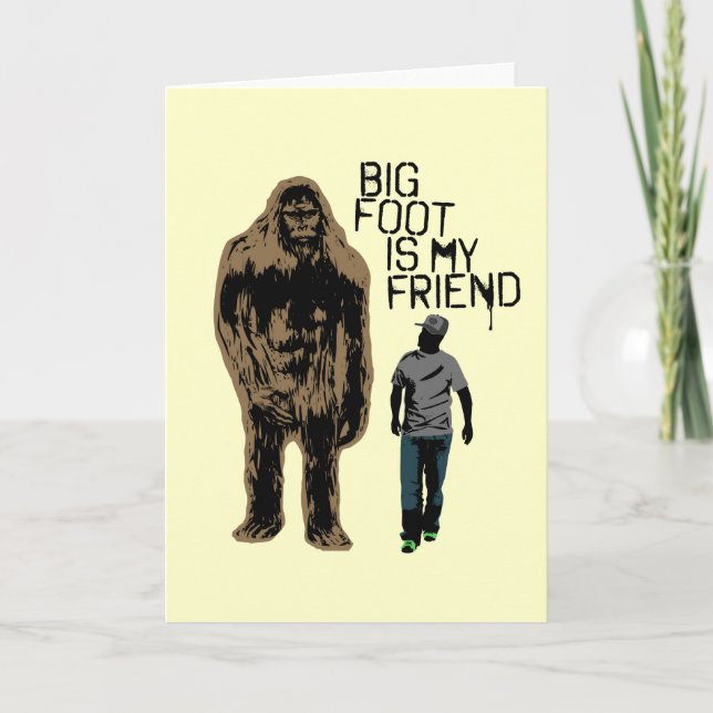 Bigfoot är min vän kort (Framsida)