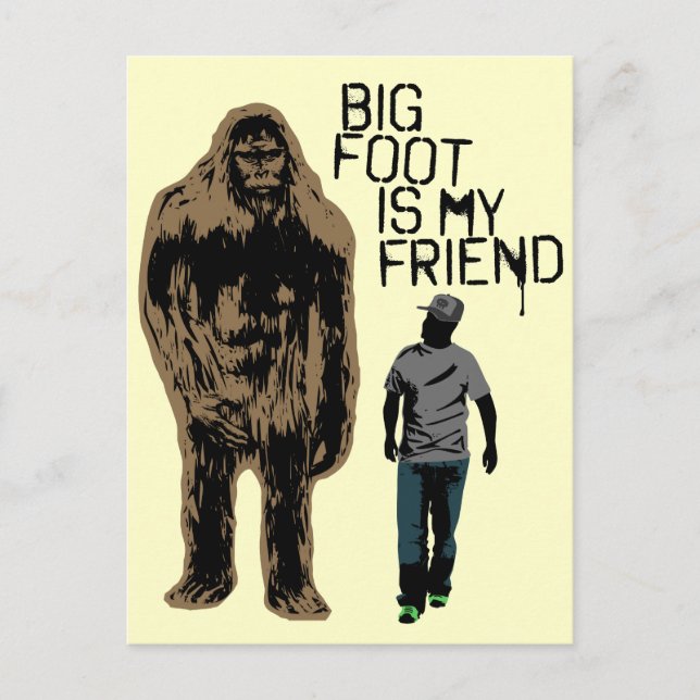 Bigfoot är min vän vykort (Framsida)