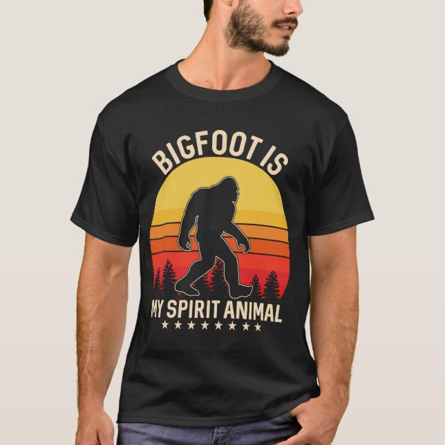 Bigfoot är mitt andliga djur t shirt (Framsida)