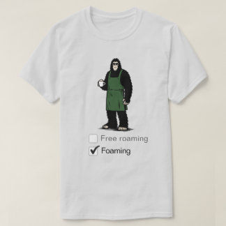 Bigfoot arbetar på kaffebuens T-Shirt