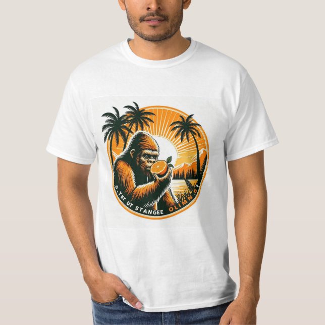 Bigfoot äter en orange t shirt (Framsida)