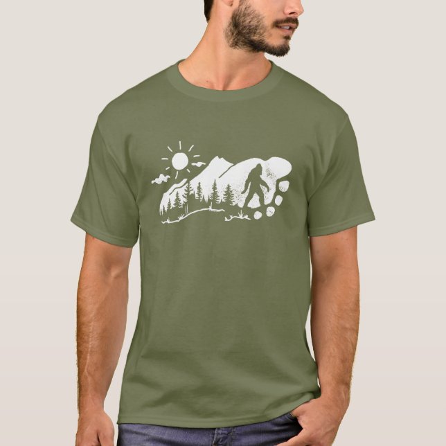 Bigfoot-avtrycksgrafik T Shirt (Framsida)
