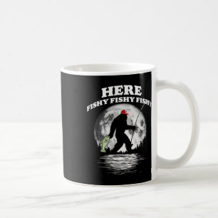 Bigfoot B Nattfiske! Här Fishy Bquatch Sasqua Kaffemugg