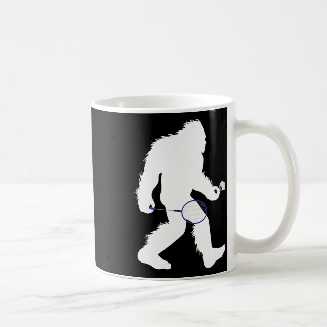 Bigfoot Badminton Player Sasquatch Shuttle Kaffemugg (Höger)