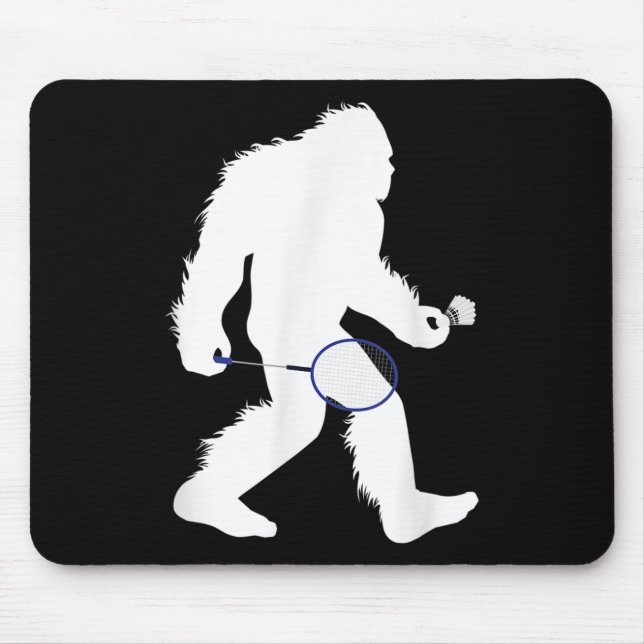 Bigfoot Badminton Player Sasquatch Shuttle Musmatta (Framsidan)