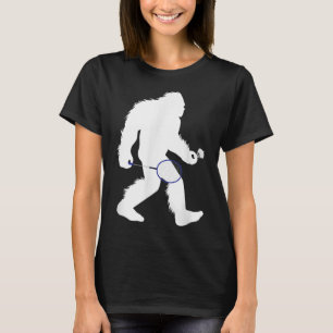Bigfoot Badminton Player Sasquatch Shuttle T Shirt