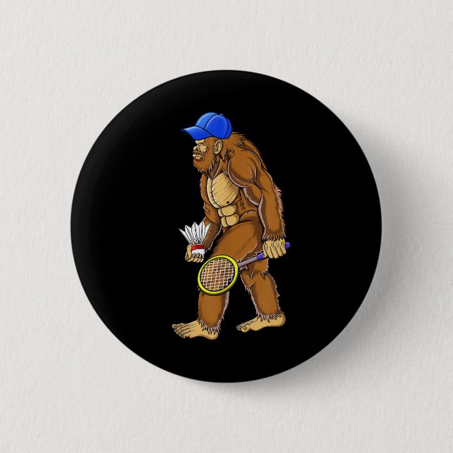 Bigfoot Badminton Shuttle Art Sports Knapp (Framsida)