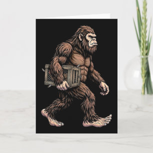 Bigfoot Bärande Kycklinglåda Sasquatch Farm Humor Kort