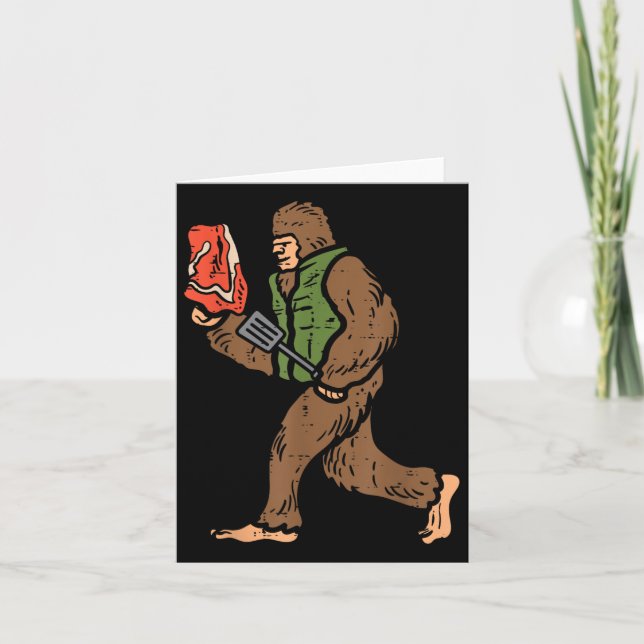 Bigfoot Barbecue Bbq Sasquatch Kött Grilling Women Kort (Framsida)