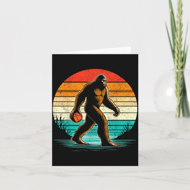 Bigfoot Baseballspelare Sasquatch spelar baseboll Kort (Framsida)
