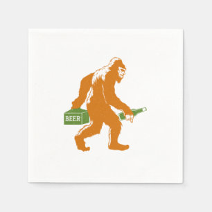 Bigfoot Beer Sasquatch Yeti Beer Älskare Beer Flas Pappersservett