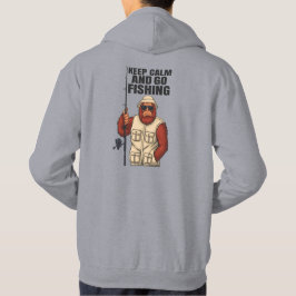 Bigfoot-Behålla-Lugn och gå och fiska bekvämt Hoodie