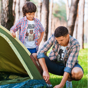 Bigfoot-Behålla-Lugn och gå och fiska bekvämt T Shirt