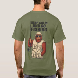 Bigfoot-Behålla-Lugn och gå och fiska bekvämt T Shirt