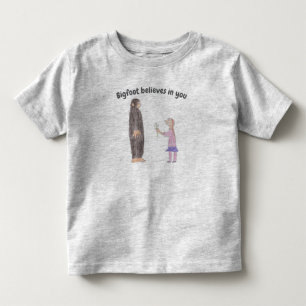 Bigfoot Believe in You Småbarns T-Shirt