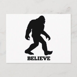Bigfoot BELIEVE Sasquatch Vykort