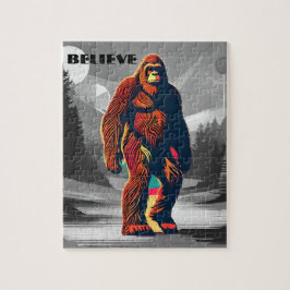 Bigfoot Believer Colorful Sasquatch Motivation Pussel