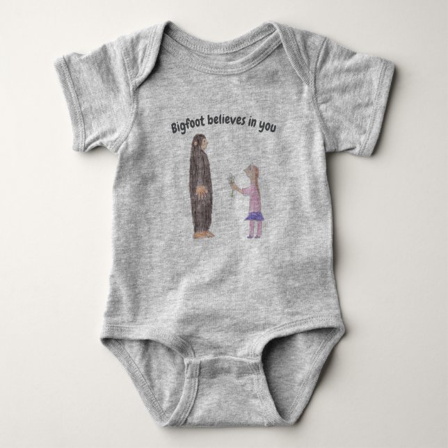 Bigfoot Believes in You Infant One Piece T Shirt (Framsida)