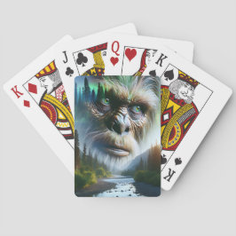 Bigfoot, berg, flod och skog casinokort
