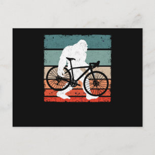 Bigfoot Bicycle Bike Ride Funny MTB Sasquatch Vykort
