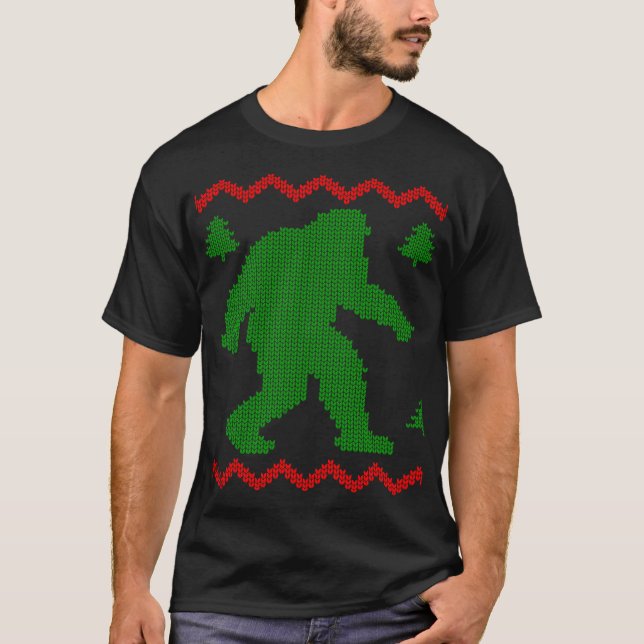 Bigfoot Big Foot Yeti Sasquatch jul Ugly Swe T Shirt (Framsida)
