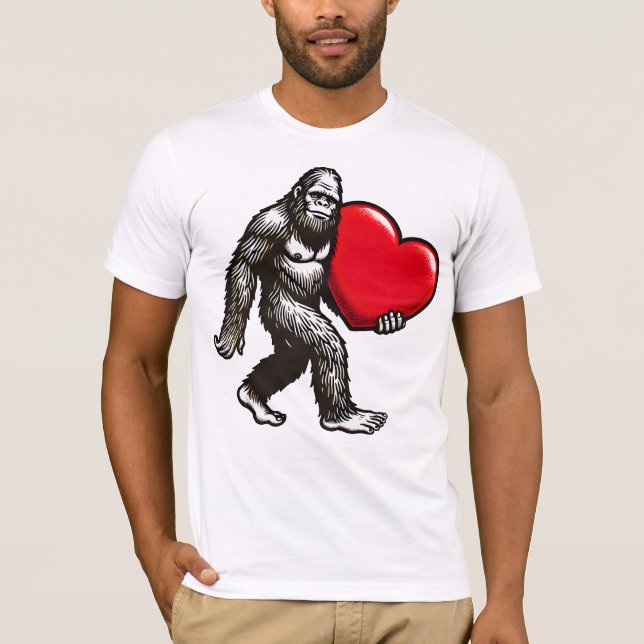 Bigfoot Big Heart T Shirt (Framsida)