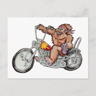 Bigfoot-Biker Vykort