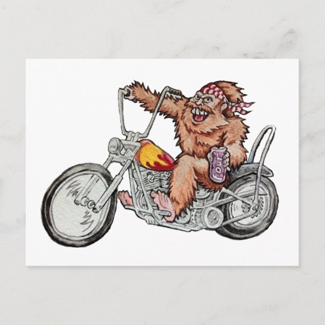 Bigfoot-Biker Vykort (Framsida)