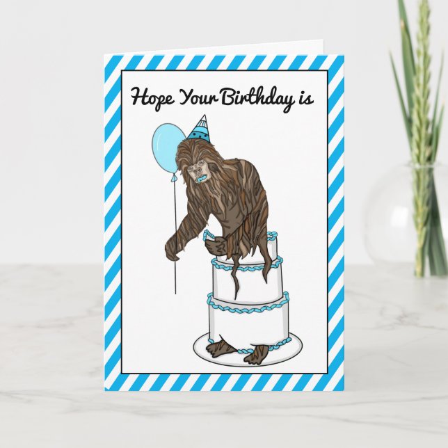 Bigfoot Birthday Kort (Framsida)